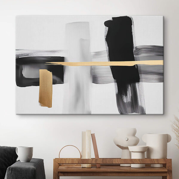 Quadri Quadri Dipinto in bianco e nero (COD: s43970)