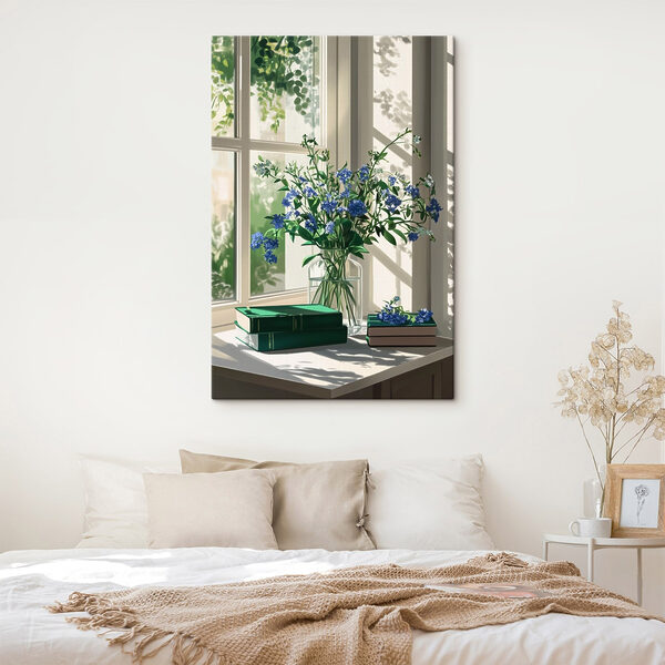Quadri Quadri Vaso di fiori davanti a una finestra (COD: s44008)