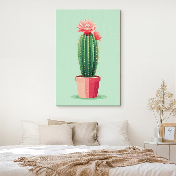 Cactus with a flower in it