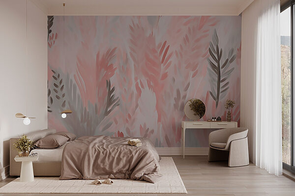 Foglie rosa e grigie Foglie rosa e grigie