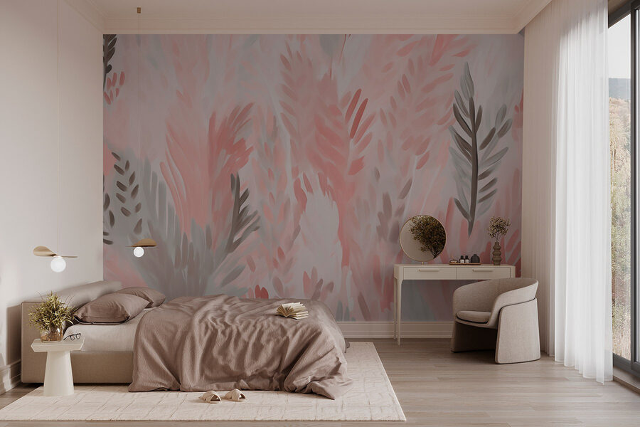 Foglie rosa e grigie Foglie rosa e grigie