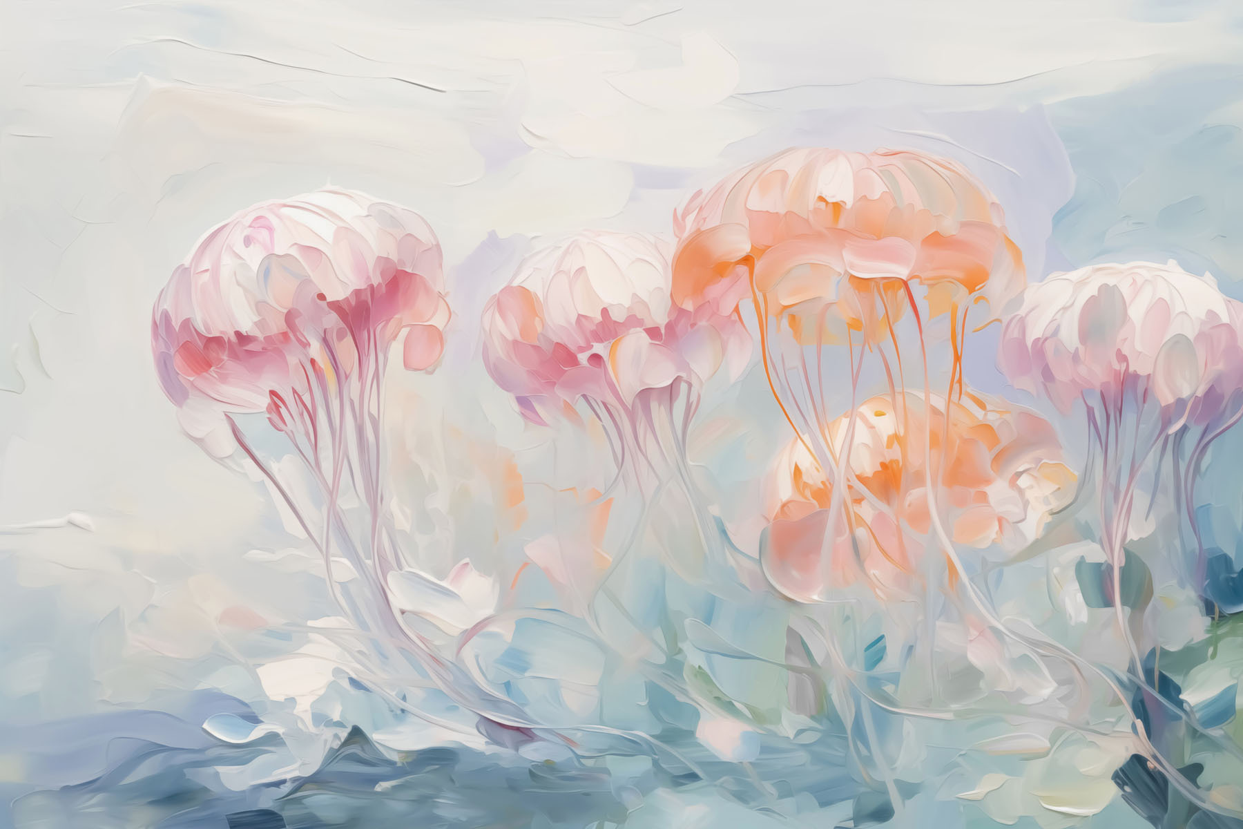 Painting of pink flowers Painting of pink flowers