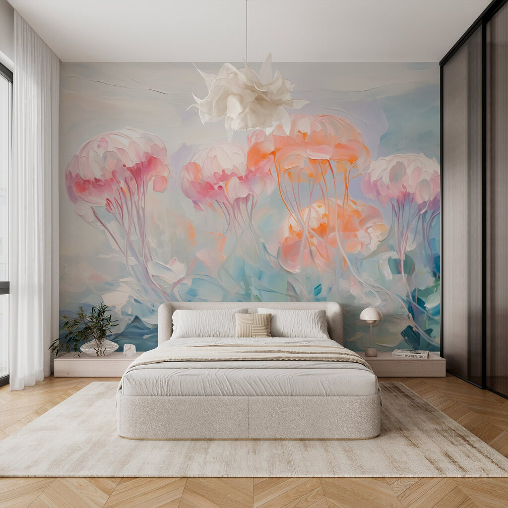 Painting of pink flowers Painting of pink flowers