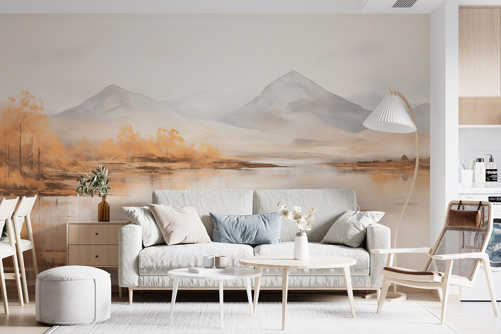 Water and mountains in the distance