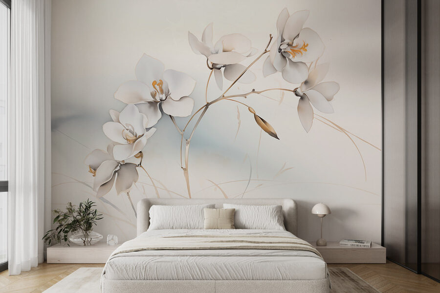Fiori bianchi su un ramo Fiori bianchi su un ramo