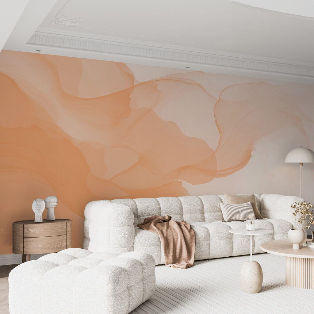 Soft waves of warm hues blend