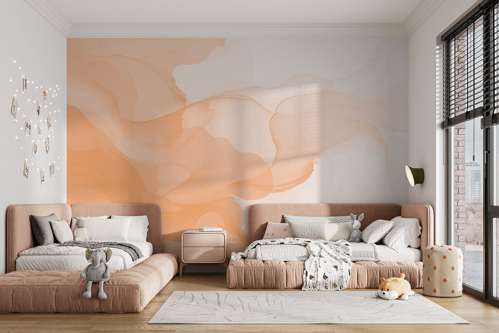 Soft waves of warm hues blend