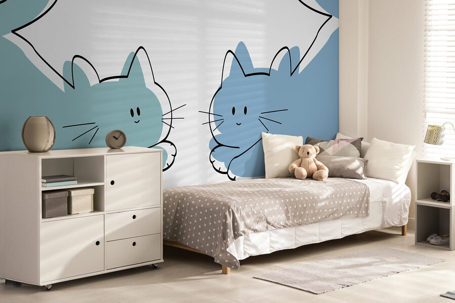 Coppia di gatti sdraiati