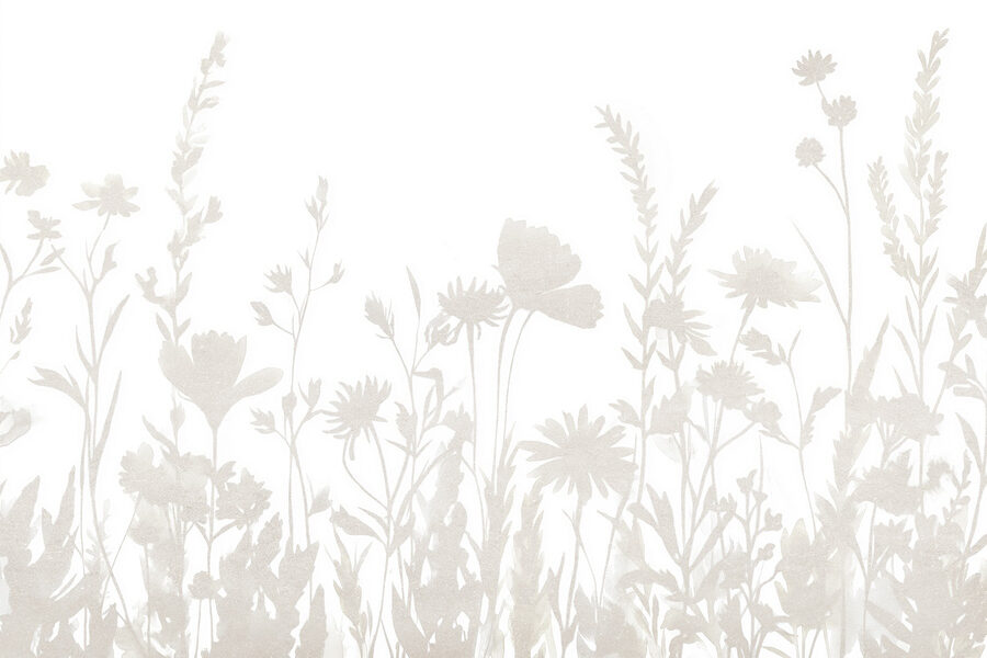 Sfondo bianco con fiori