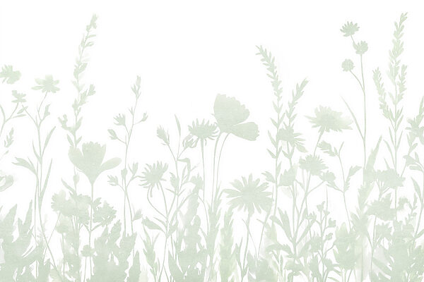 Design stravagante con silhouette floreali visualizzate Design stravagante con silhouette floreali visualizzate