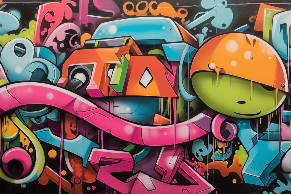Graffiti su un muro Graffiti su un muro