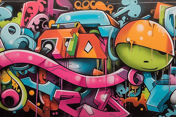 Graffiti su un muro Graffiti su un muro
