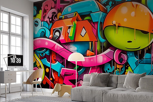 Graffiti su un muro Graffiti su un muro