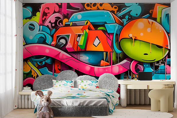 Graffiti su un muro Graffiti su un muro