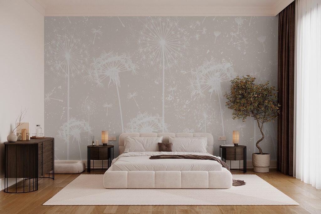 White dandelion flowers White dandelion flowers