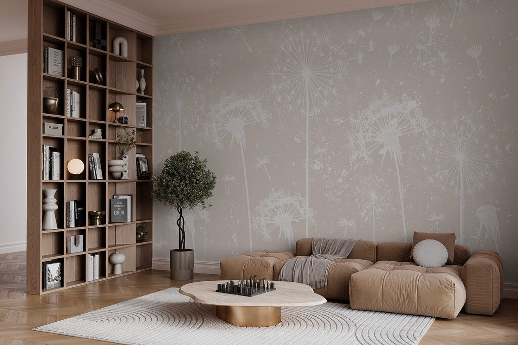 White dandelion flowers White dandelion flowers