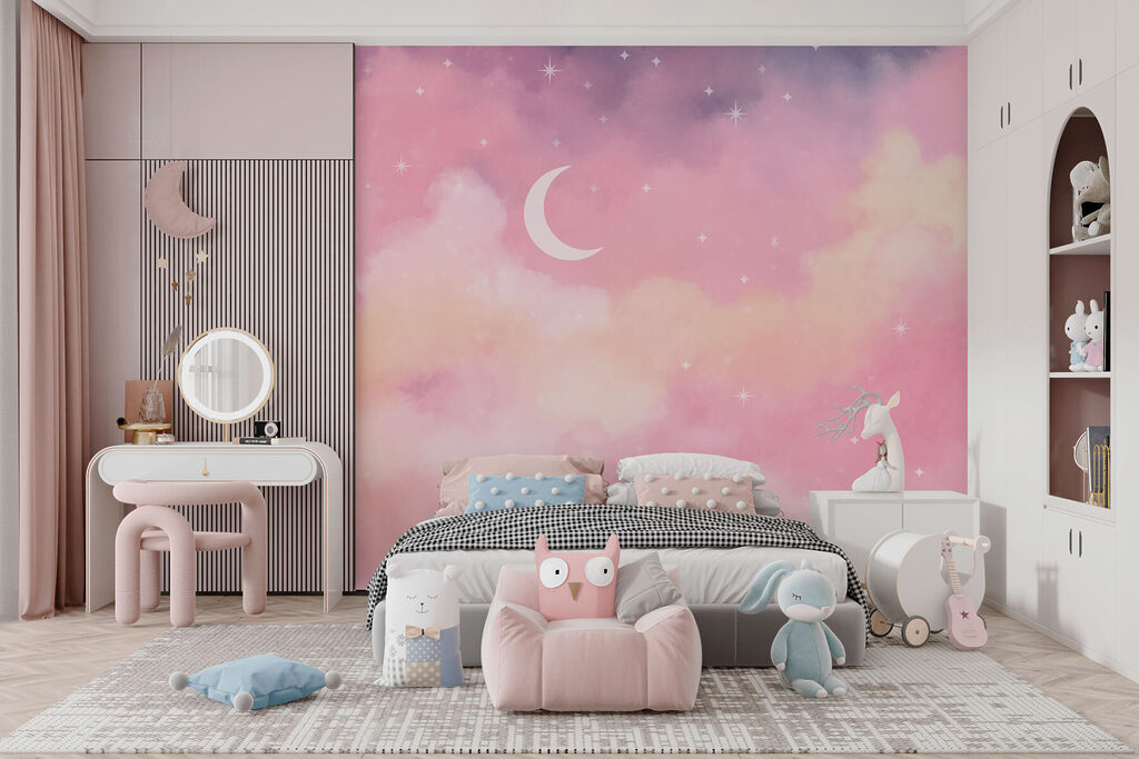 Moon and stars in the sky Moon and stars in the sky