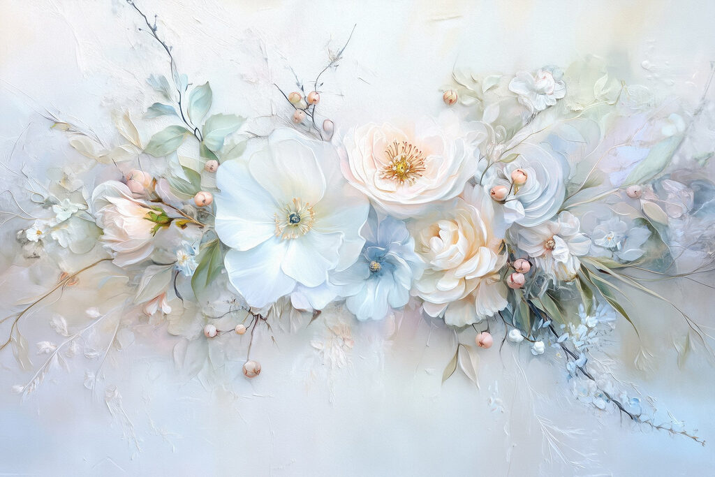 Pittura di fiori e foglie Pittura di fiori e foglie