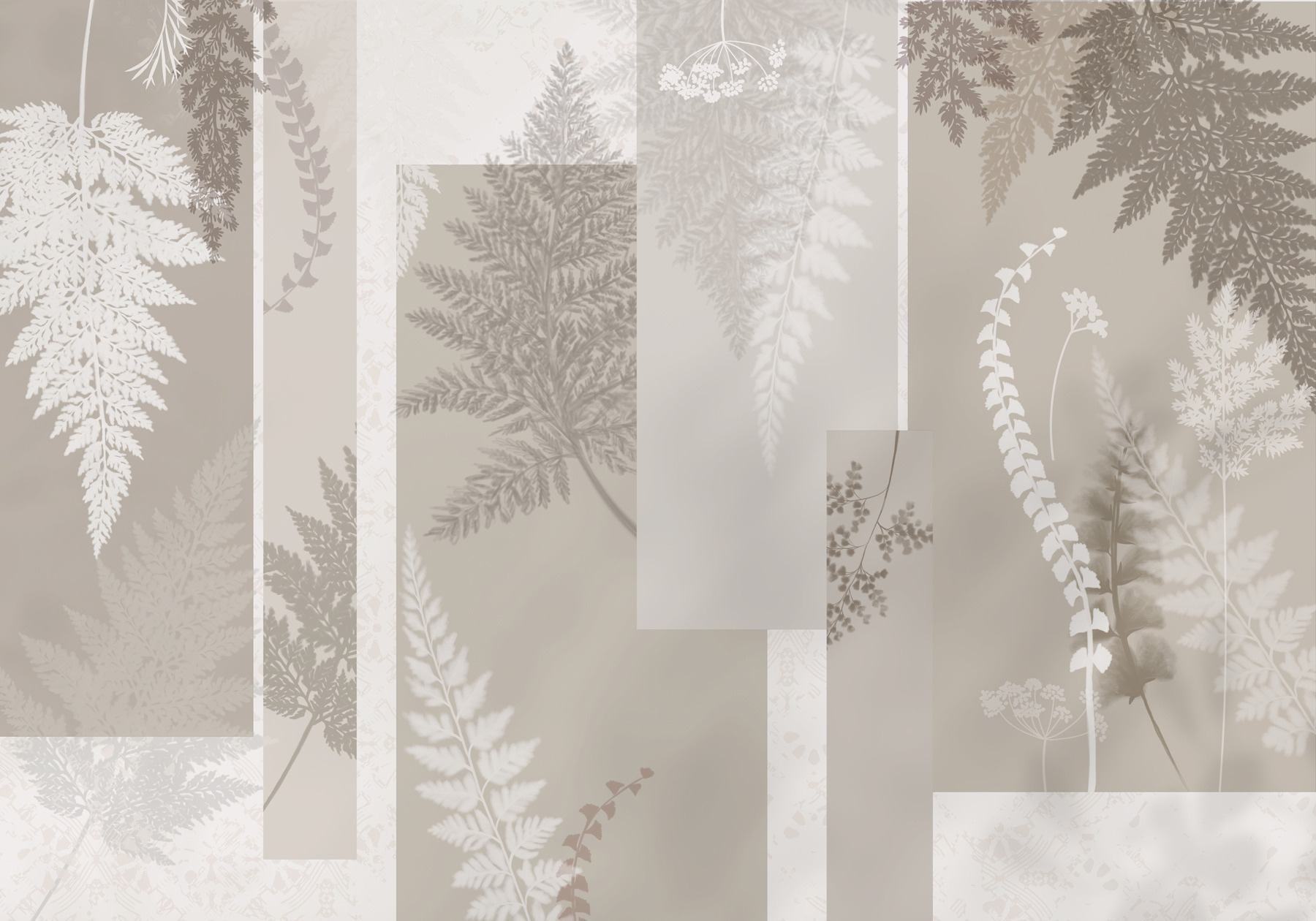 Grey and white floral pattern