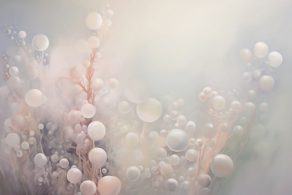 Soft orbs in dreamy pastel hues