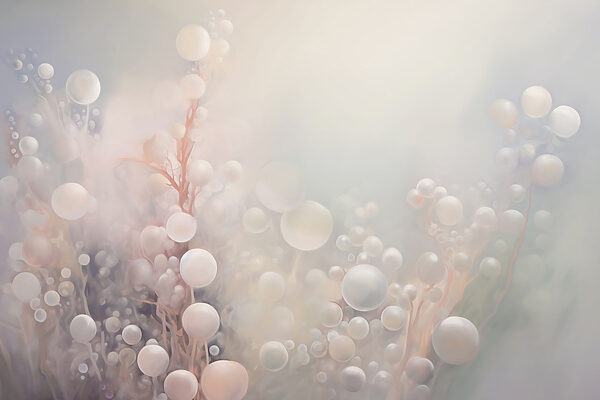 Soft orbs in dreamy pastel hues