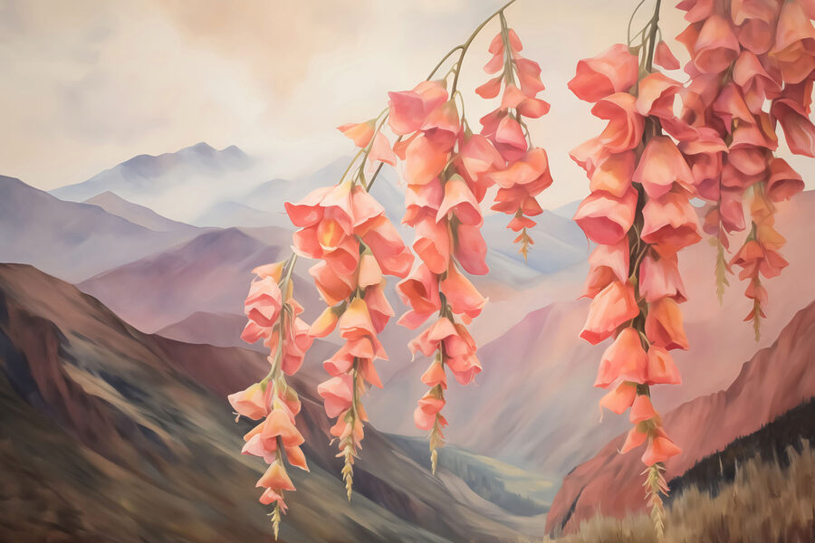 Pittura di fiori da un albero