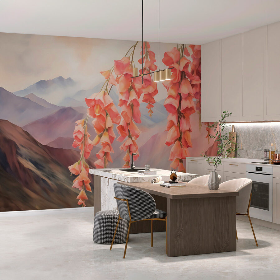 Pittura di fiori da un albero