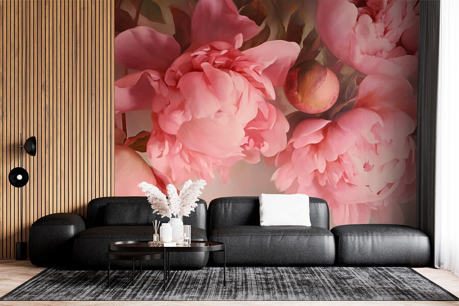 Gruppo di fiori rosa