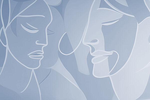 Disegno di un volto di donna’. Disegno di un volto di donna’.