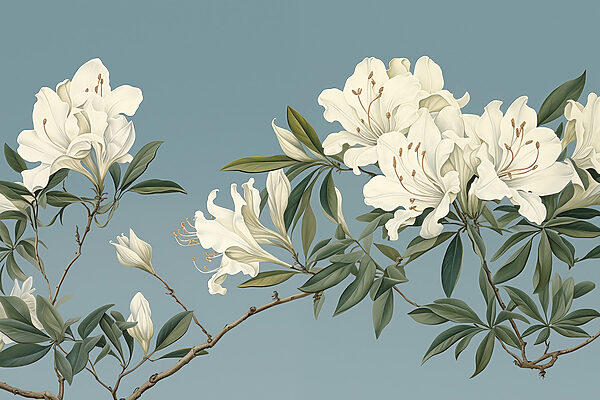 Fiori bianchi su un ramo Fiori bianchi su un ramo