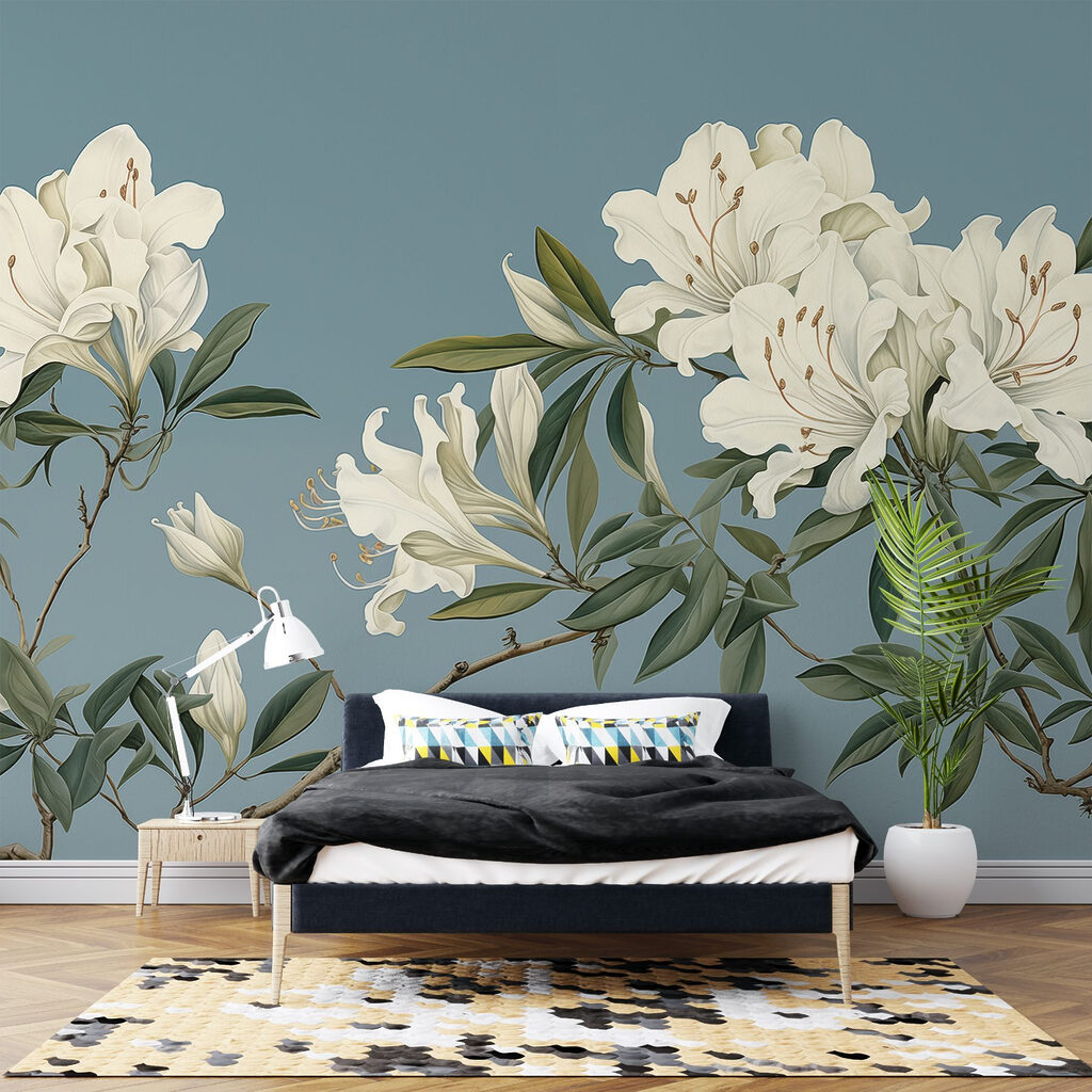 White flowers on a branch White flowers on a branch