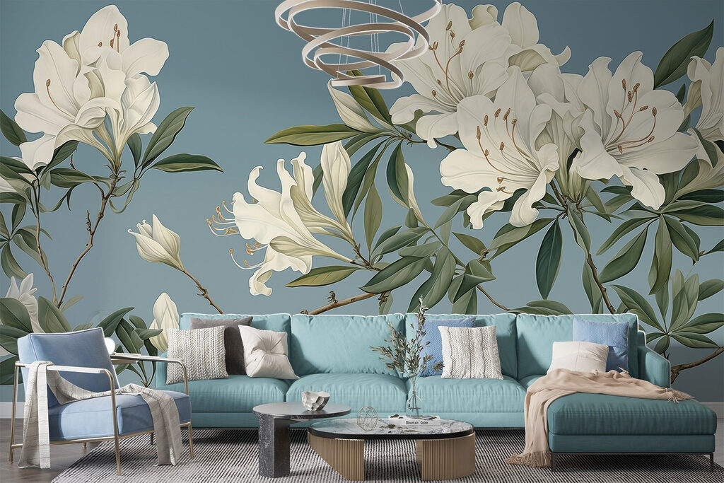 White flowers on a branch White flowers on a branch