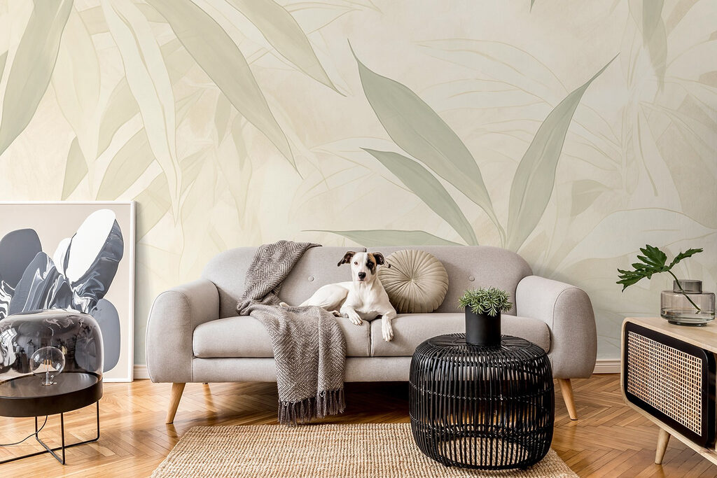 Nature's soft, soothing leaf patterns