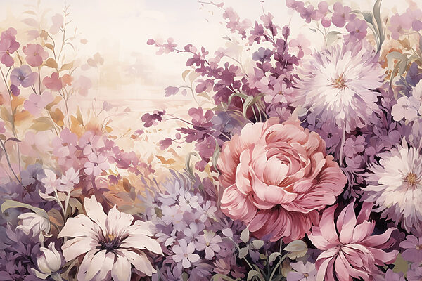 Pittura di fiori e foglie Pittura di fiori e foglie