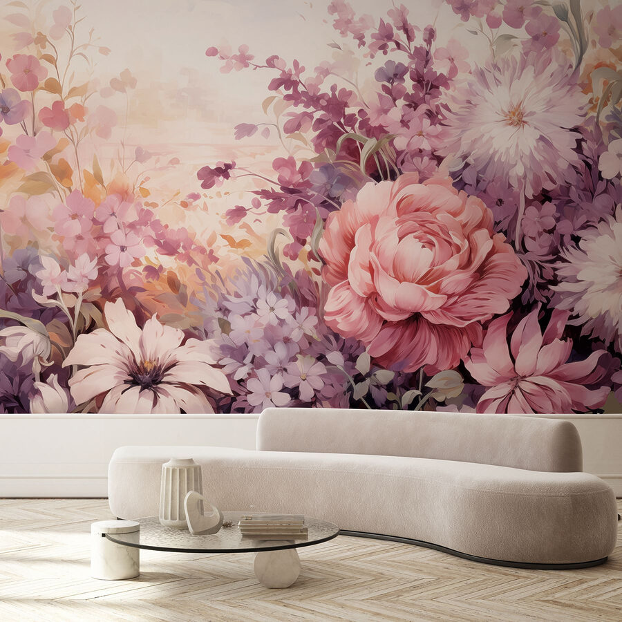 Pittura di fiori e foglie