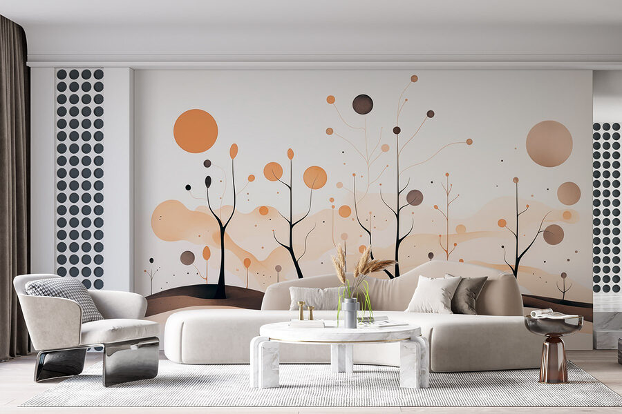 Pittura di alberi e piante