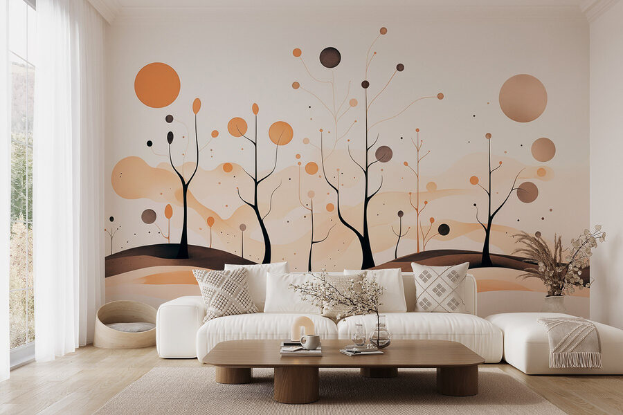 Pittura di alberi e piante