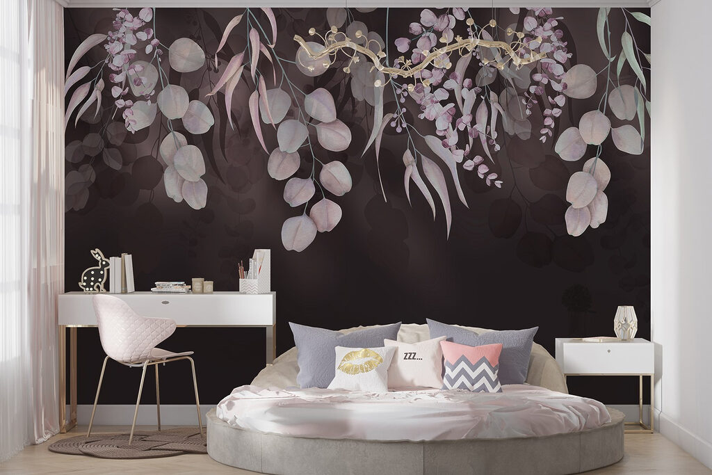 Delicate leaves in soft hues