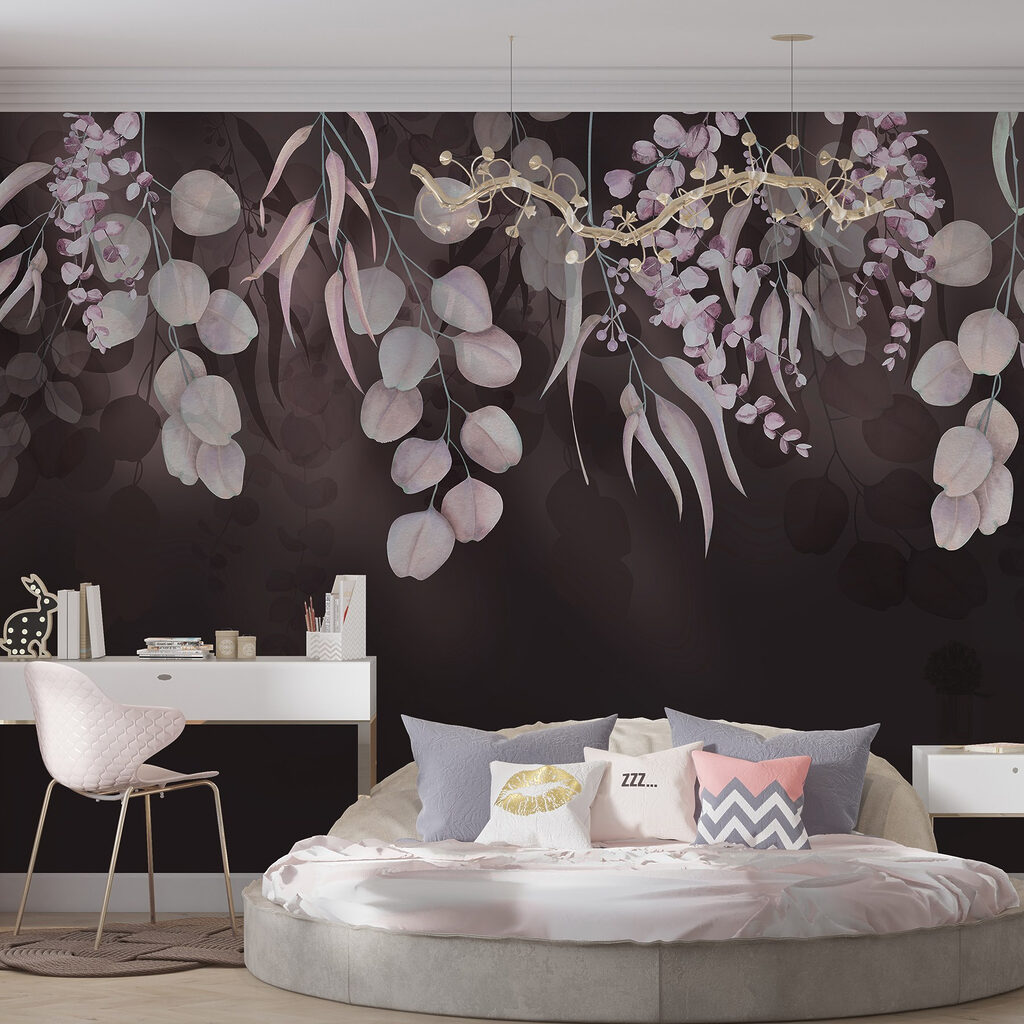 Delicate leaves in soft hues