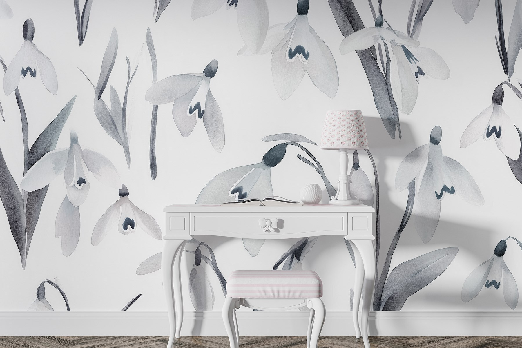 White flowers with gray leaves