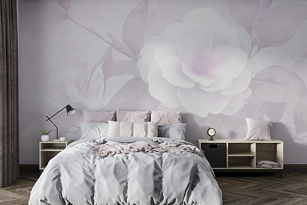 Fiore bianco con foglie Fiore bianco con foglie