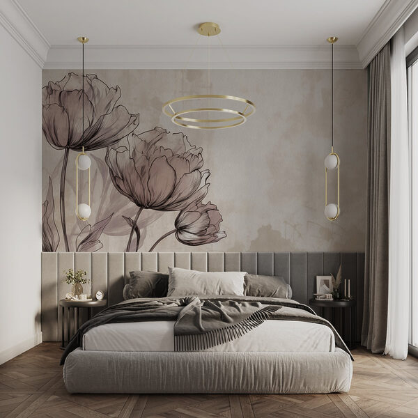 Disegno di fiori su sfondo bianco Disegno di fiori su sfondo bianco