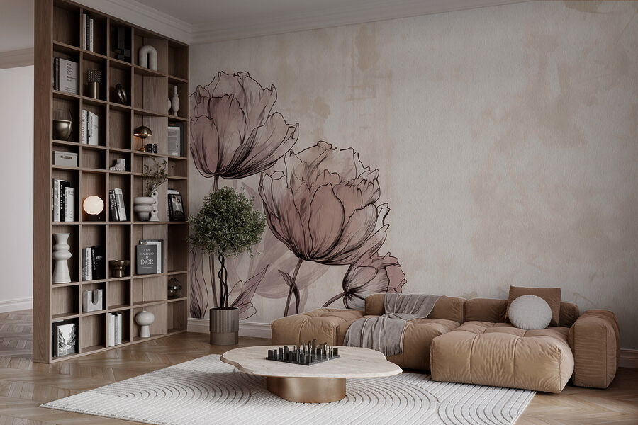 Disegno di fiori su sfondo bianco