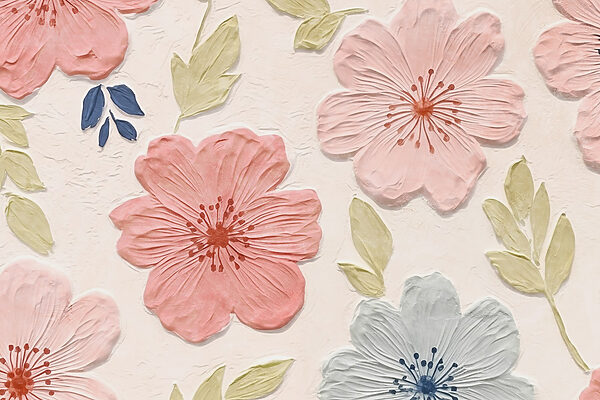 Muro con fiori e foglie Muro con fiori e foglie