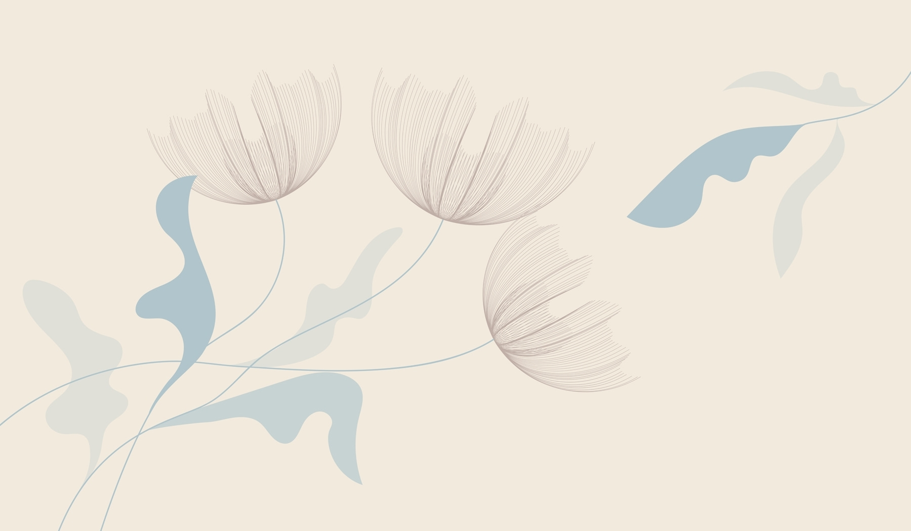 Drawing of flowers and leaves