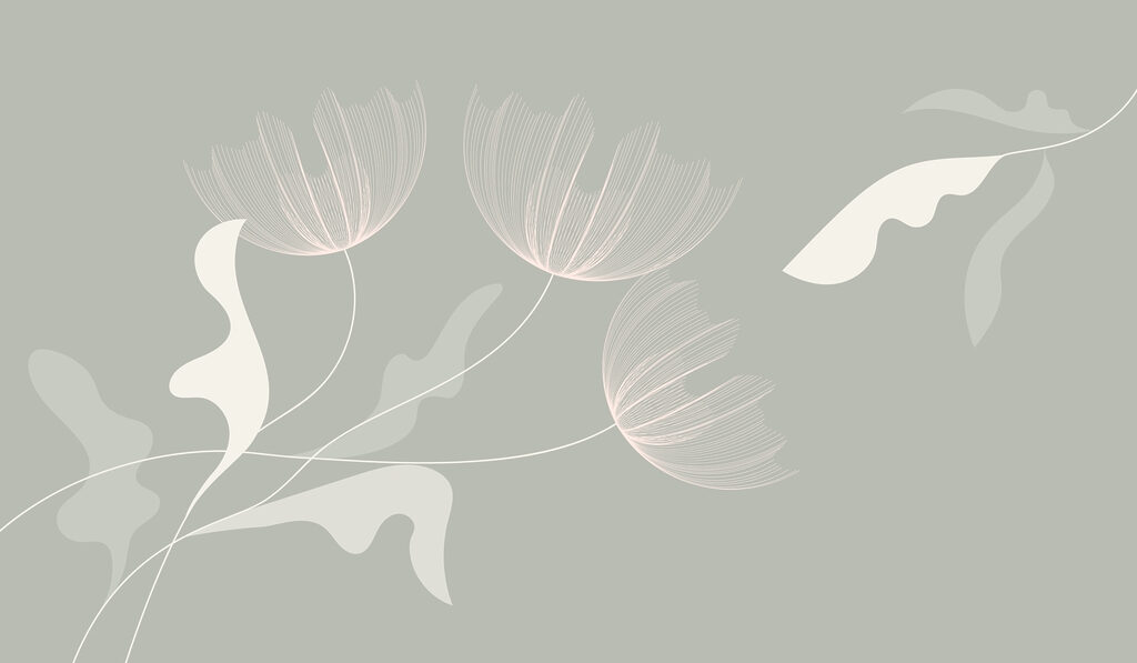 White bird with pink flowers White bird with pink flowers