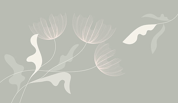 White bird with pink flowers White bird with pink flowers