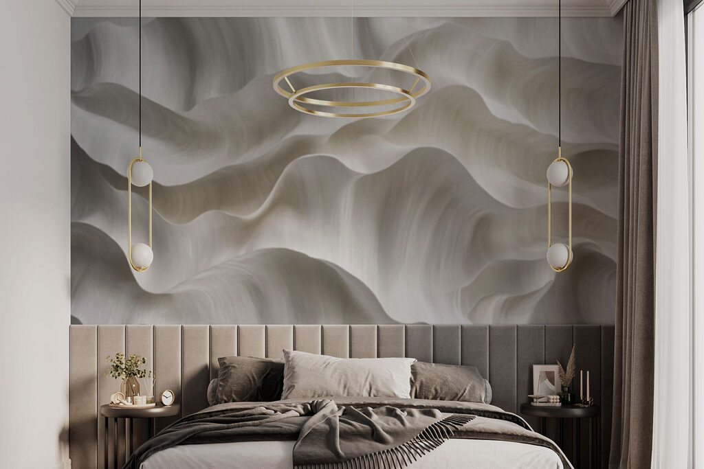 - Flowing textures in soft hues