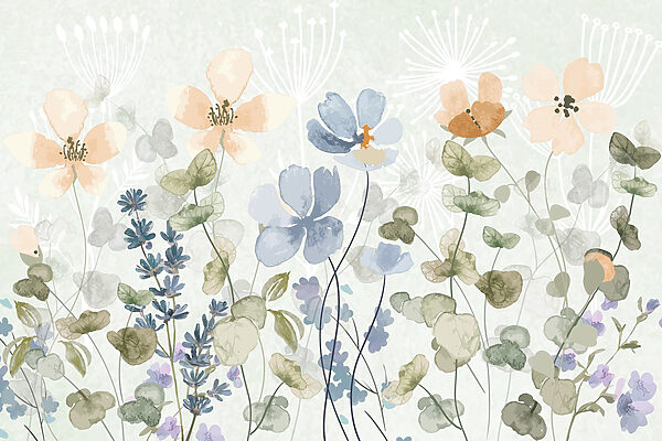 Pittura di fiori e foglie Pittura di fiori e foglie
