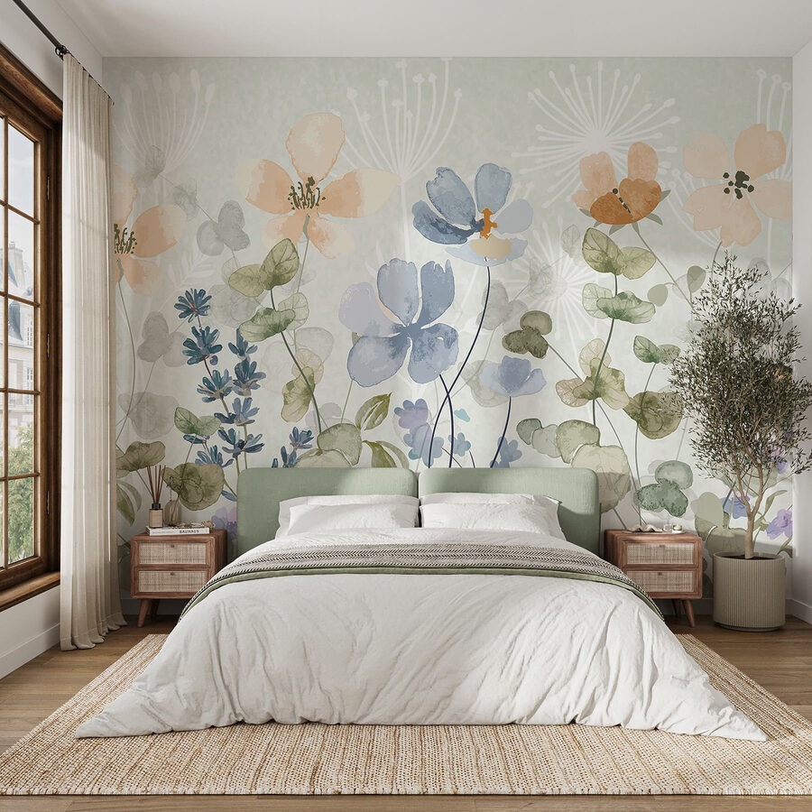 Pittura di fiori e foglie Pittura di fiori e foglie